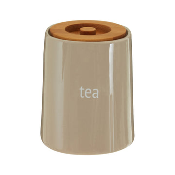 Fletcher Beige Ceramic Tea Jar