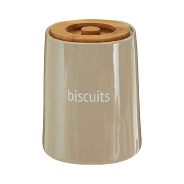 Fletcher Beige Ceramic Biscuit Jar