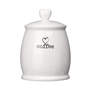White Dolomite Charm Coffee Canister