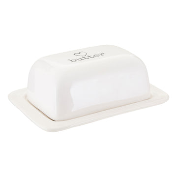 Charm Butter Dish White 15 X 11 X 6.5 cm