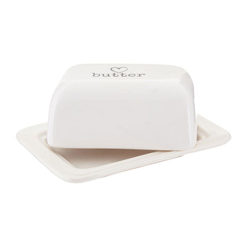 5pcs White Charm Butter Dish