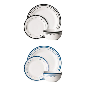Elvie Saturn 12 Piece Blue Dinner Set
