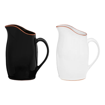 Cassia 2.5L White Glazed Terracotta Pitcher