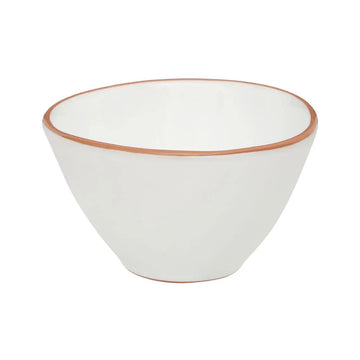 2Pcs Cassia White Glazed Terracotta Bowls