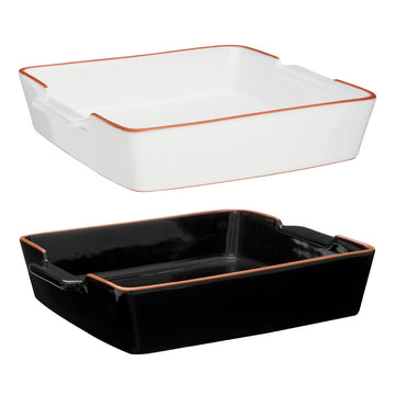 Cassia Square 1.9L White Glazed Terracotta Baking Dish