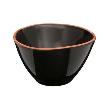 4Pcs Cassia Black Glazed Terracotta Bowls