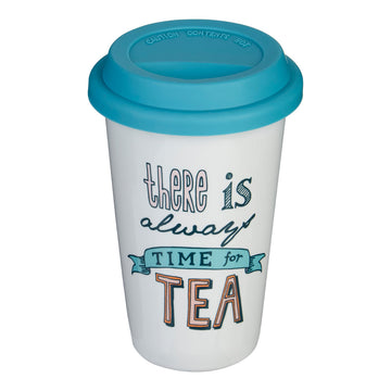 Set Of 2 330ml Teatime Drink Travel Mugs