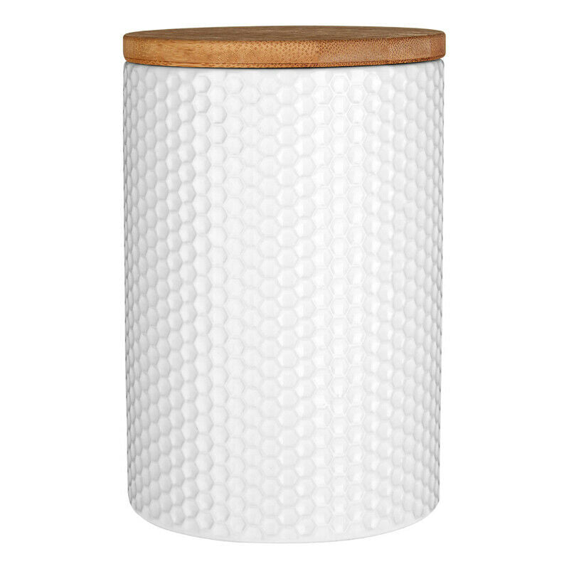 Geometrical Hex White Dolomite Canister