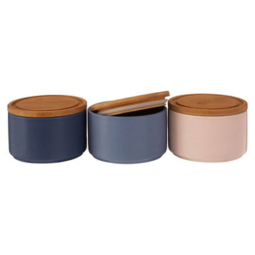 3pcs Fenwick Stacking Dolomite Storage Canisters