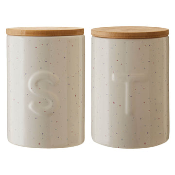 Fenwick Set of 2 780ml Dolomite Sugar and Tea Canister