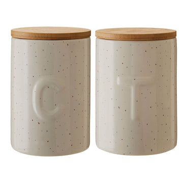 Fenwick Set of 2 780ml Dolomite Tea and Coffee Canister