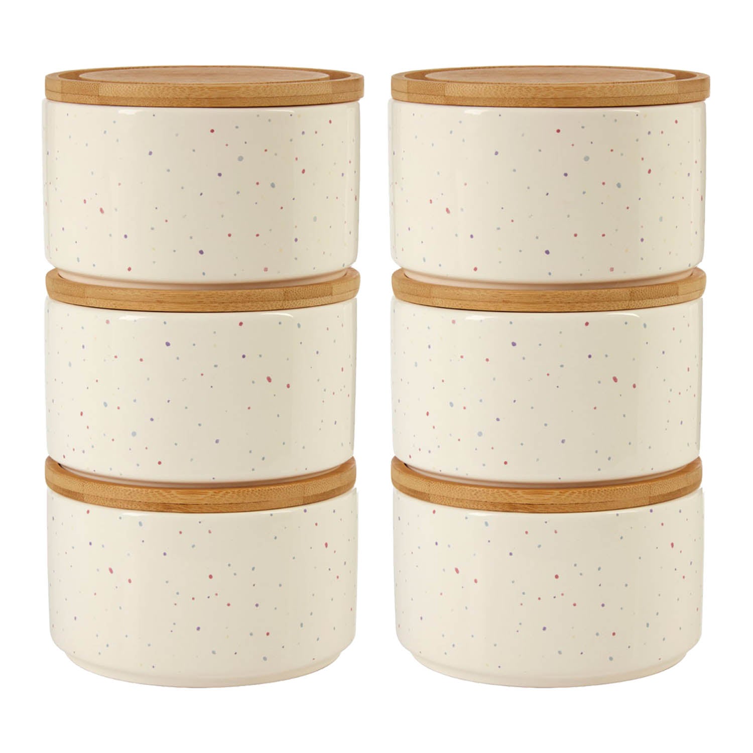 Fenwick 6pcs 420ml Dolomite Stackable Canisters