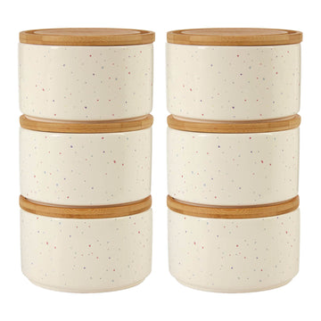 Fenwick 6pcs 420ml Dolomite Stackable Canisters