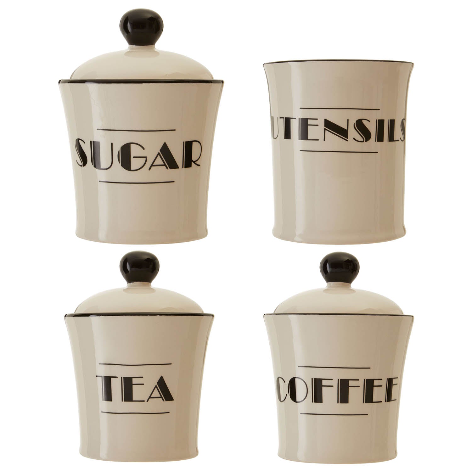 Broadway Utensil Holder  Tea Coffee & Sugar Canister