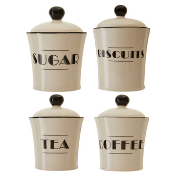 Broadway  Tea Coffee Sugar Canister & Biscuits Jar