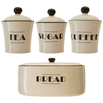 Broadway  Tea Coffee Sugar Canister & Bread Bin