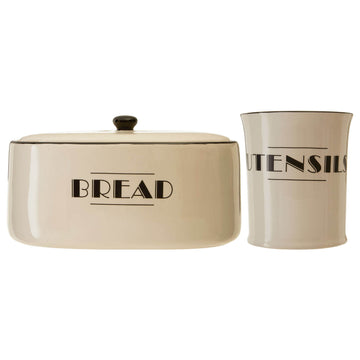 2pcs Broadway Utensil Holder & Bread Bin