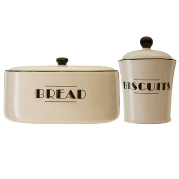 Broadway Dolomite Biscuits Jar & Bread Bin