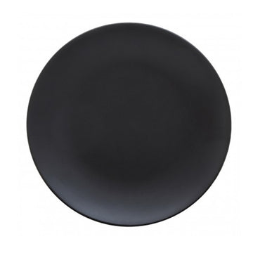 Set of 16 Stoneware Black Rim Glazed Dinner Set