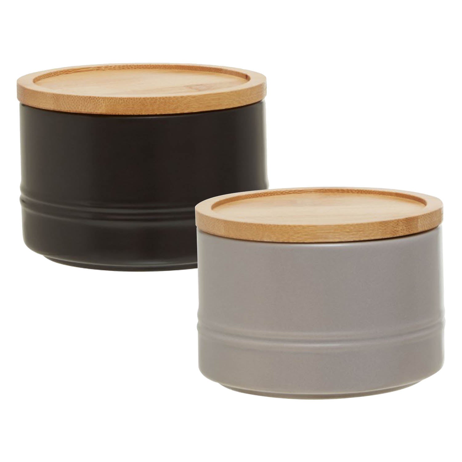 Pack of 2 Fenwick 380ml Stoneware Kitchen Food Jars Canisters