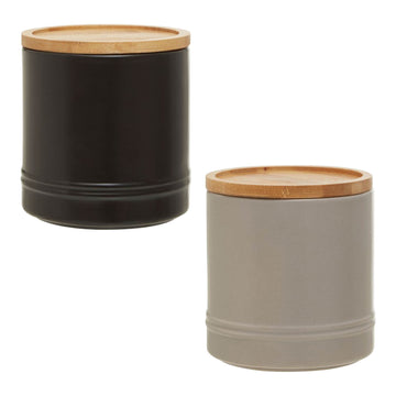 Pack of 2 Fenwick 720ml Stoneware Kitchen Food Jars Canisters
