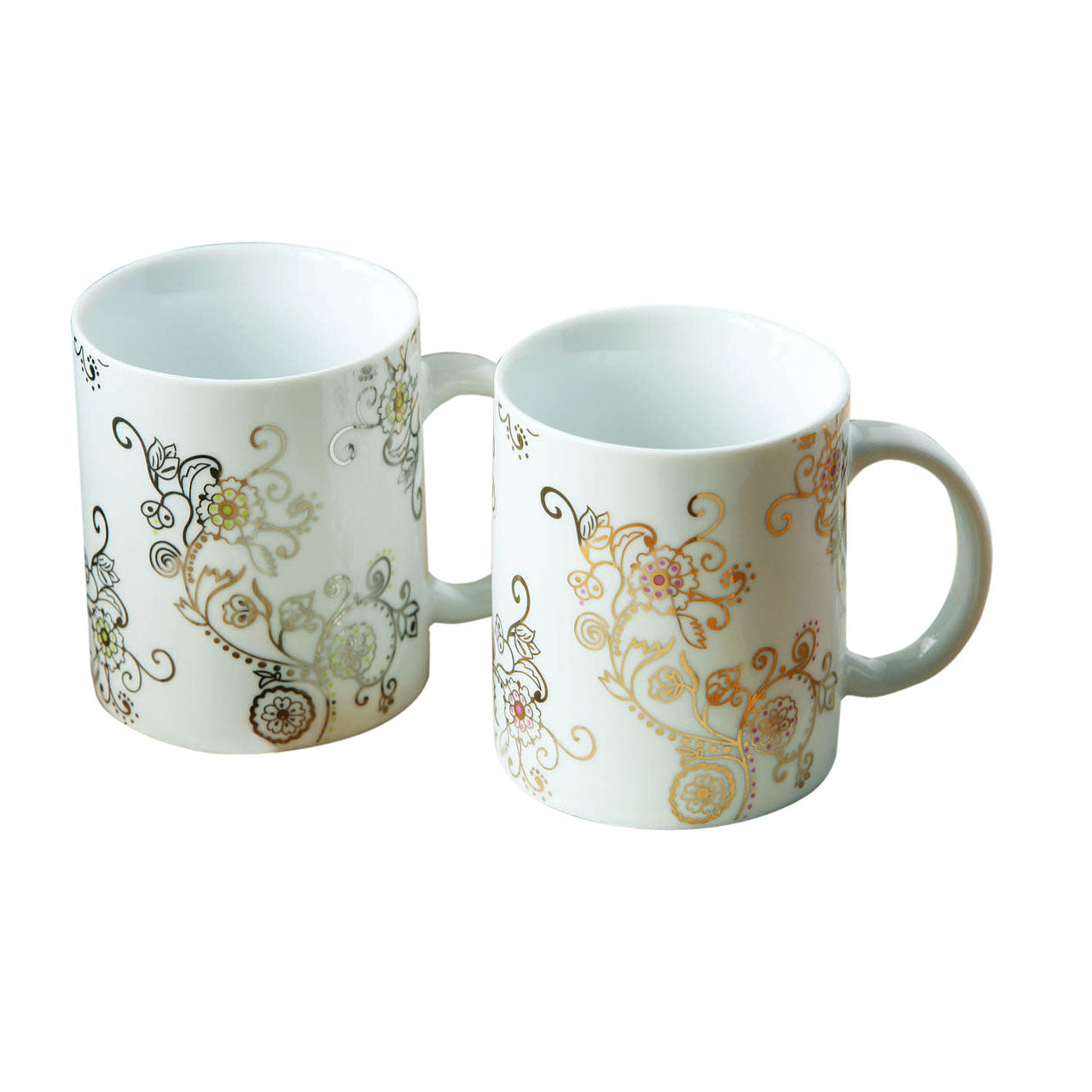 Set of 2 Assorted Regal Oriental Blossom Mugs