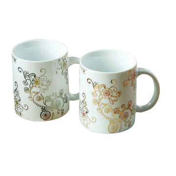 Set of 2 Assorted Regal Oriental Blossom Mugs