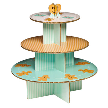Premier Housewares 3 Tier Gingerbread Man Cake Muffin Cupcake Stand