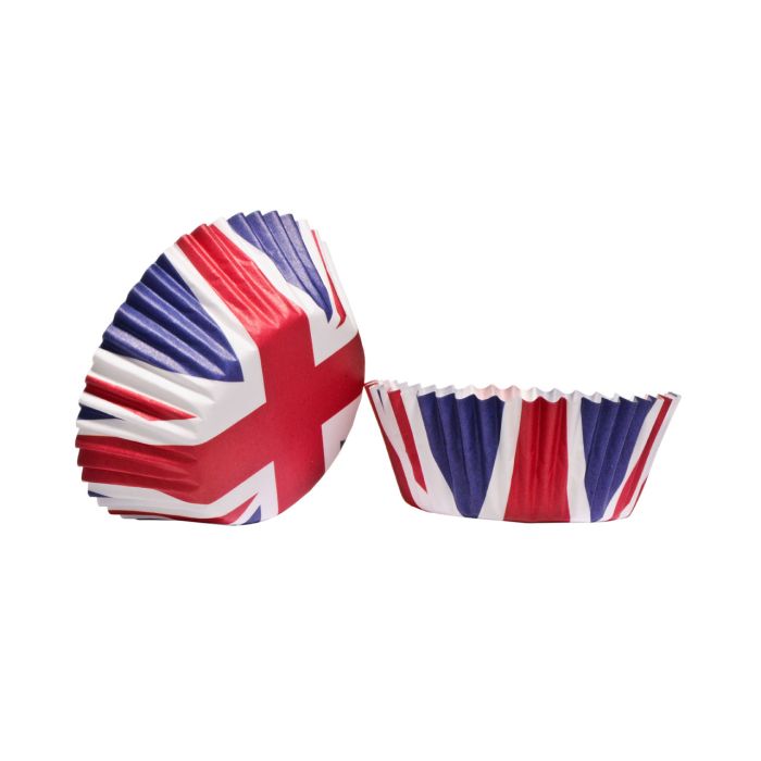 60pc Union Jack Medium Cupcake Paper