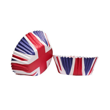 60pc Union Jack Medium Cupcake Paper