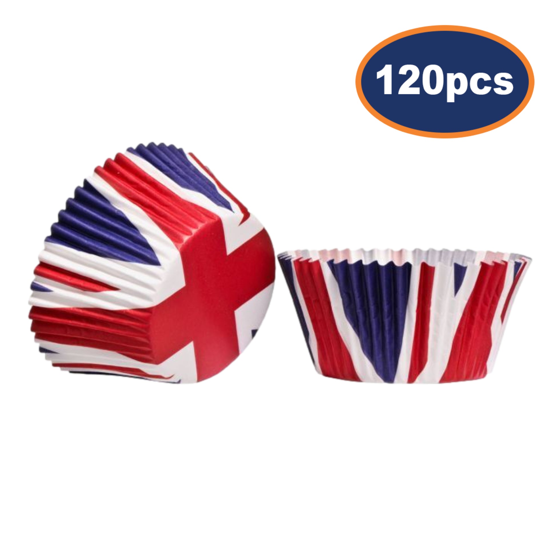 120PCS Union Jack Large Cupcake Greaseproof Cups