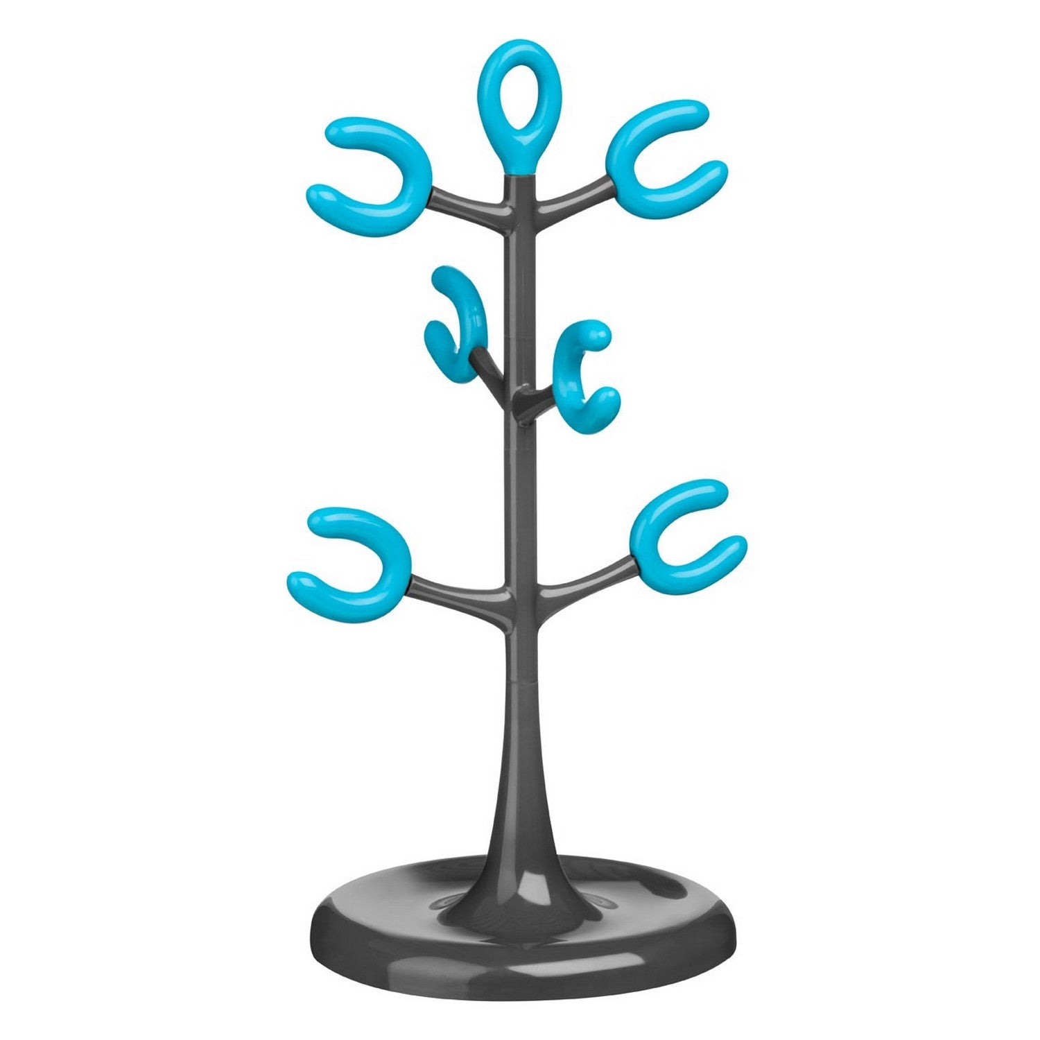 Blue & Grey 6Cup Holder Rack Mug Tree