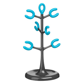 Blue & Grey 6Cup Holder Rack Mug Tree