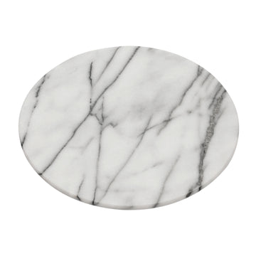 White Round Marble Lazy Susan