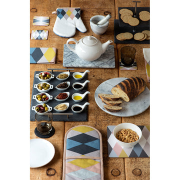 31x21cm White Marble Style Chopping Board