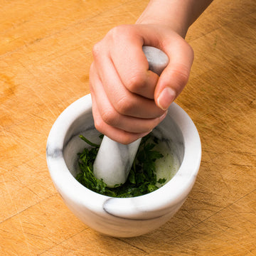 White Marble Mortar and Pestle