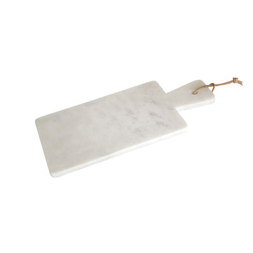 38cm Off White Rect Marble Serving Tray