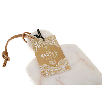 27x13cm White Marble Rectangle Paddle Chopping Board