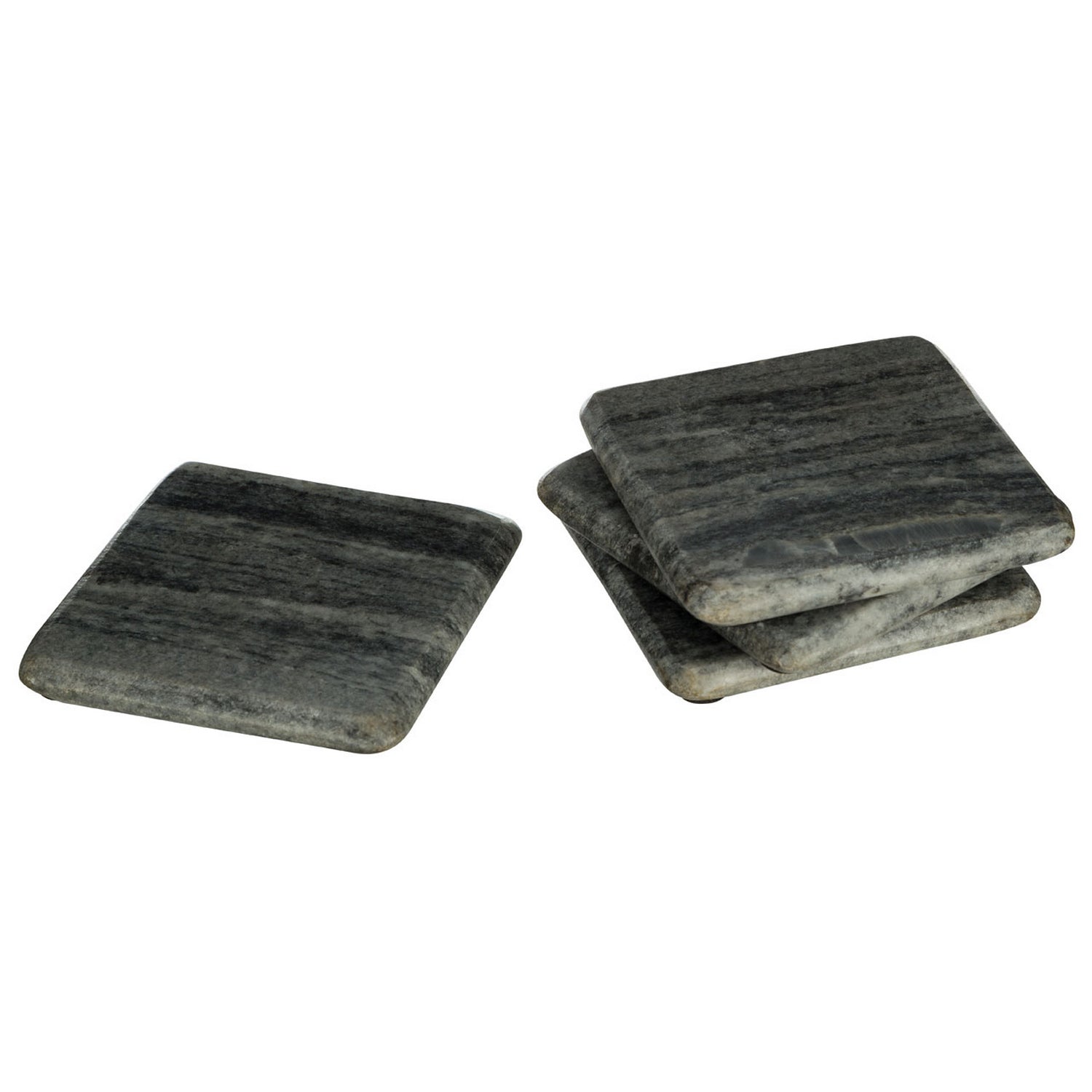 Set of 4 Grey Square Marble Coasters