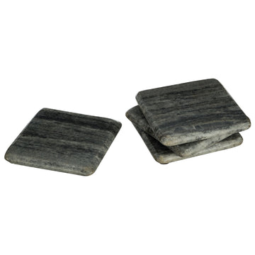 Set of 4 Grey Square Marble Coasters