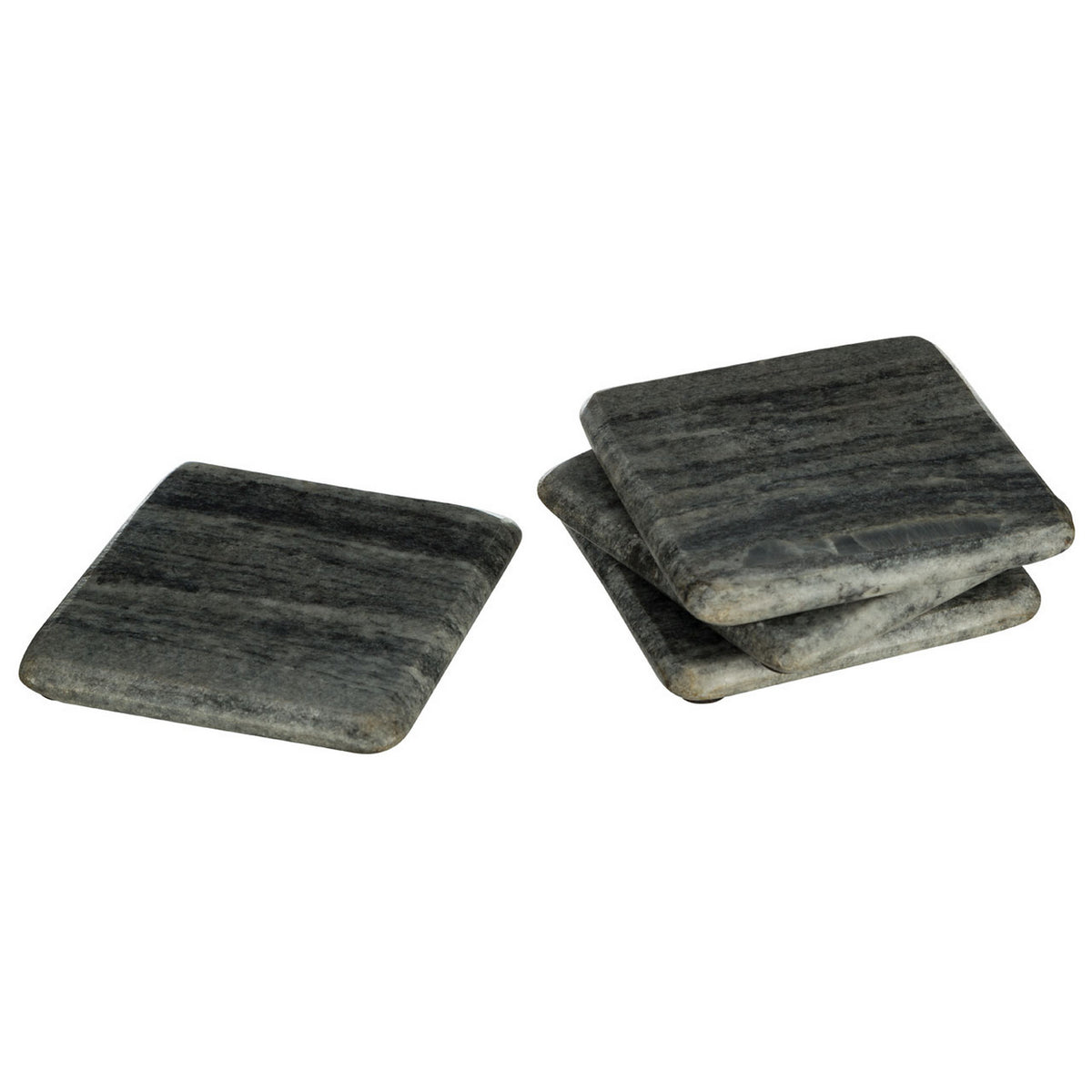 Set of 4 Grey Square Marble Coasters