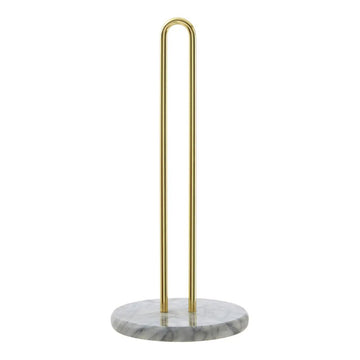 Seraphine White Marble & Brass Finish Paper Towel Holder