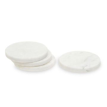 White Marble Coasters Set of 4
