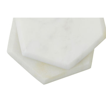 White Marble Coasters Set of 4