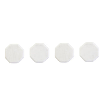 White Marble Coasters Set of 4