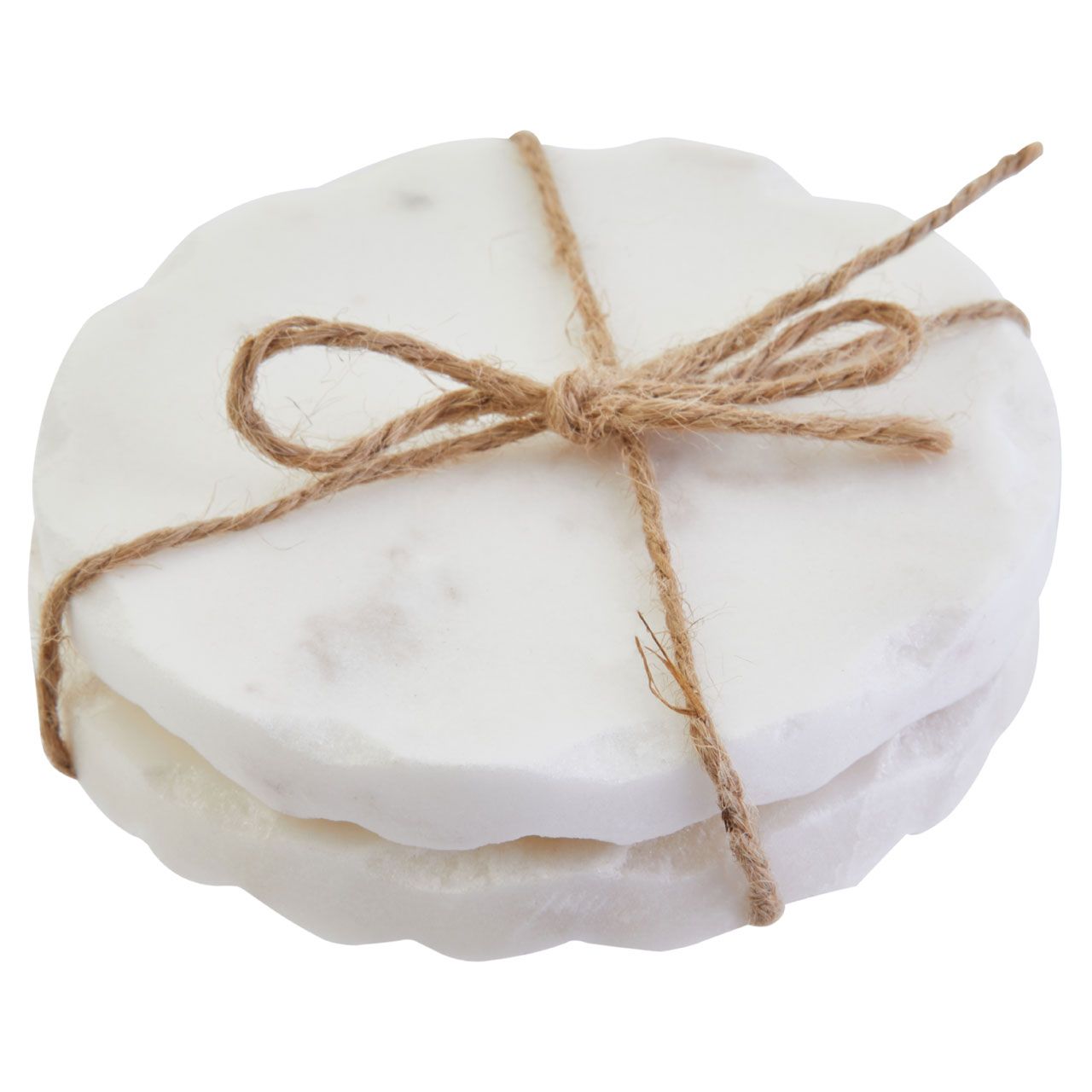 White Marble Coasters Set of 4