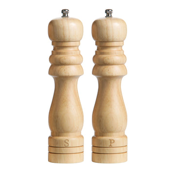 Brown Rubberwood  Salt & Pepper Manual Mill