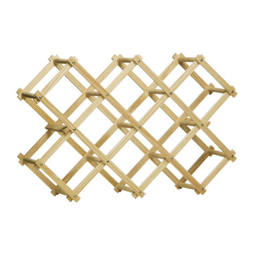 Set Of 6 Folding Pine Wood Wine Rack Holder