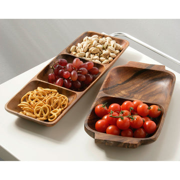 Mora 2 Section Serving Dish With Handles