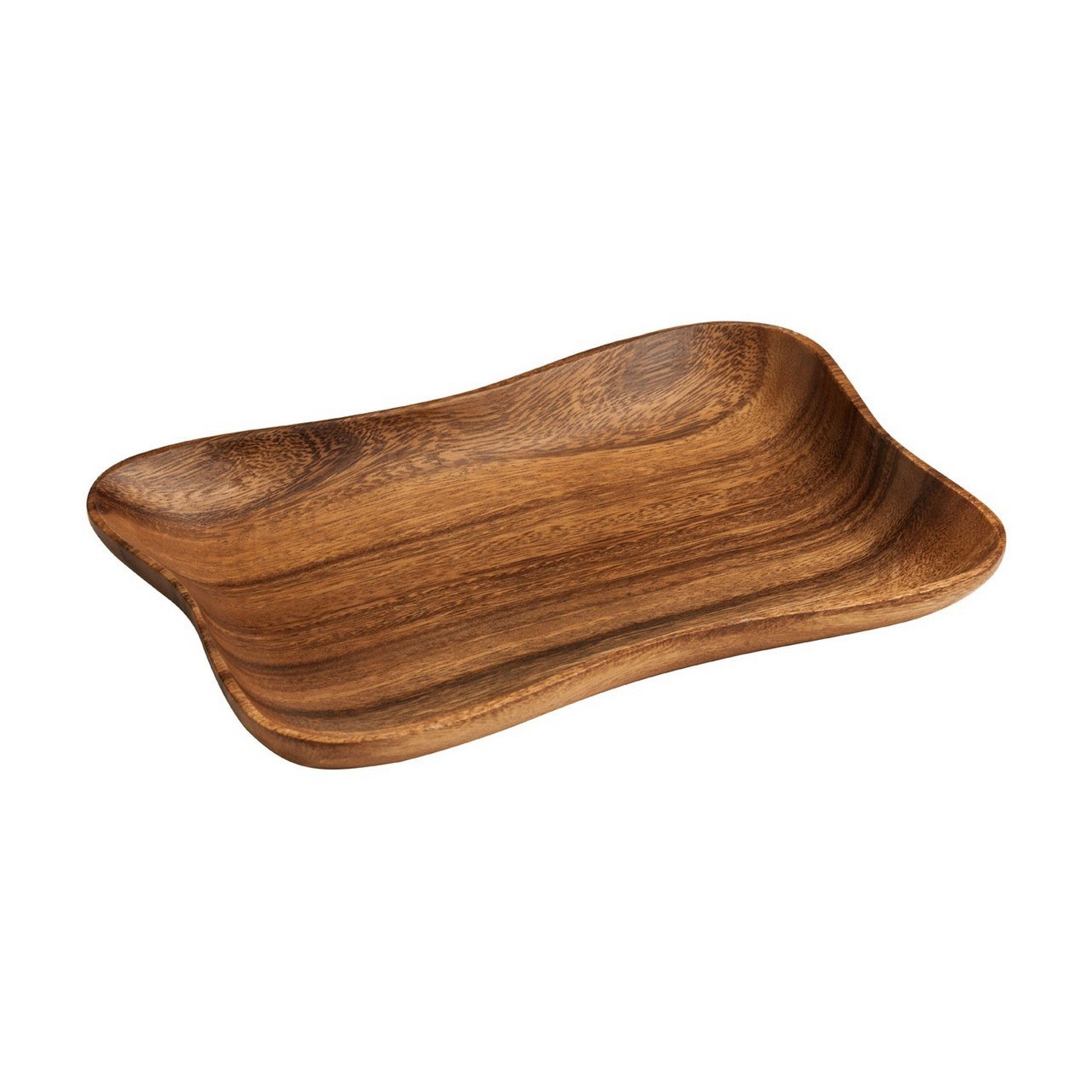 Kora Small Wooden Concave Shape Serving Dish